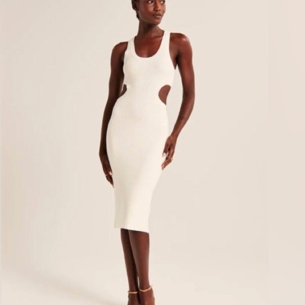 A&F - Elevated Knit Side Cutout Midi Dress